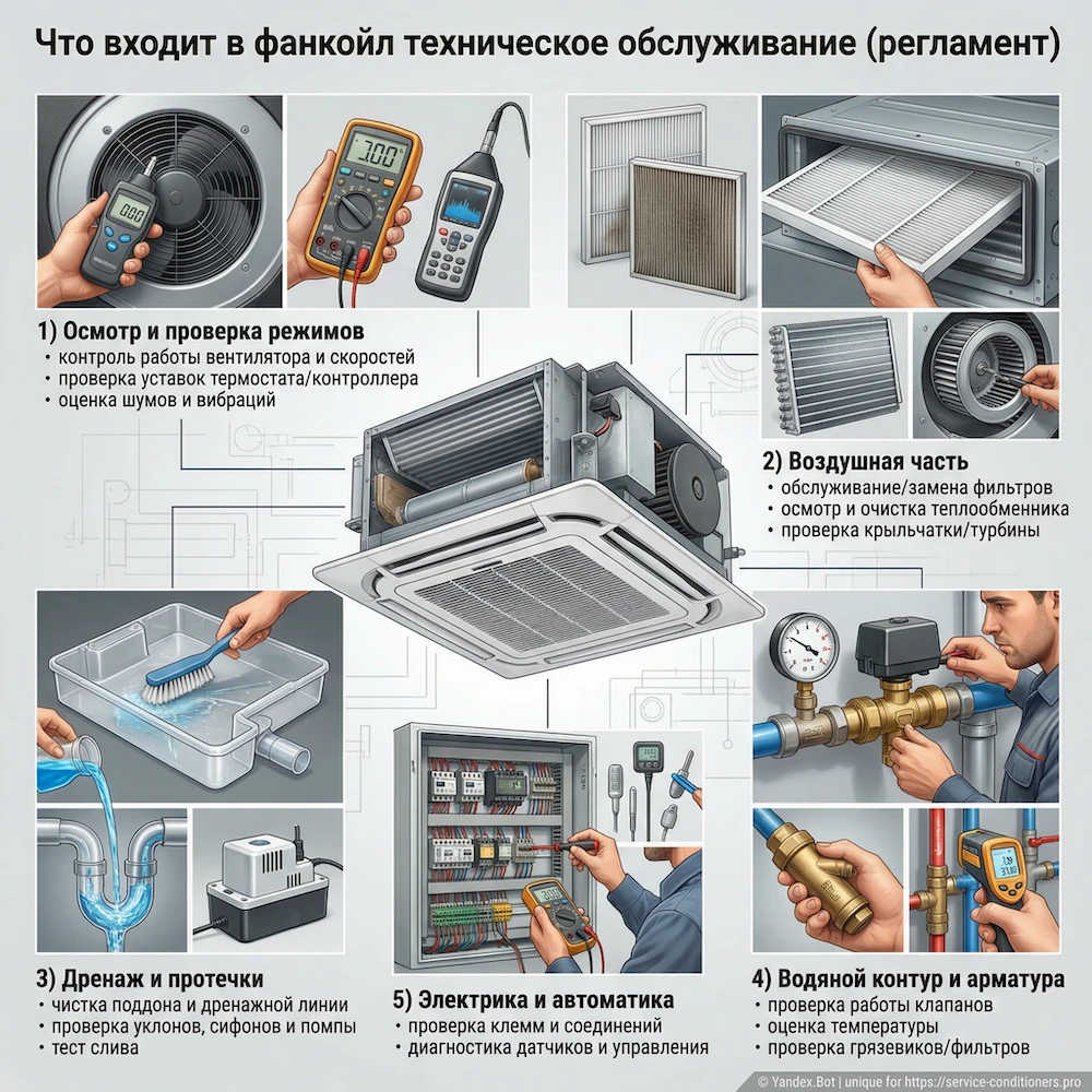 Что входит в фанкойл техническое обслуживание (регламент)