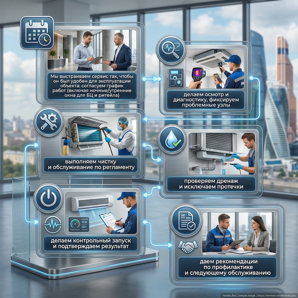 Как мы выполняем обслуживание фанкойлов в Москве на объектах
