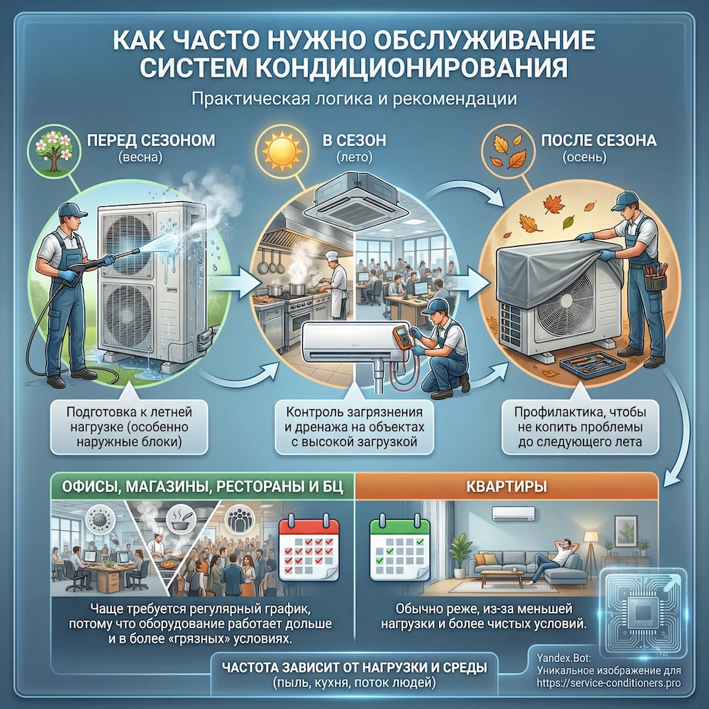 Как часто нужно обслуживание в Москве