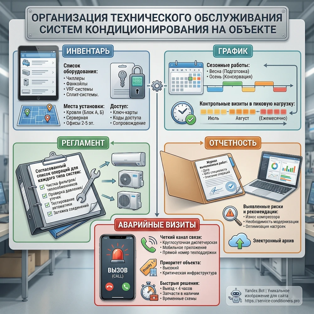 Как организовать обслуживание на объекте (процесс)