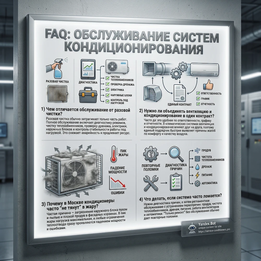 FAQ по обслуживанию систем кондиционирования