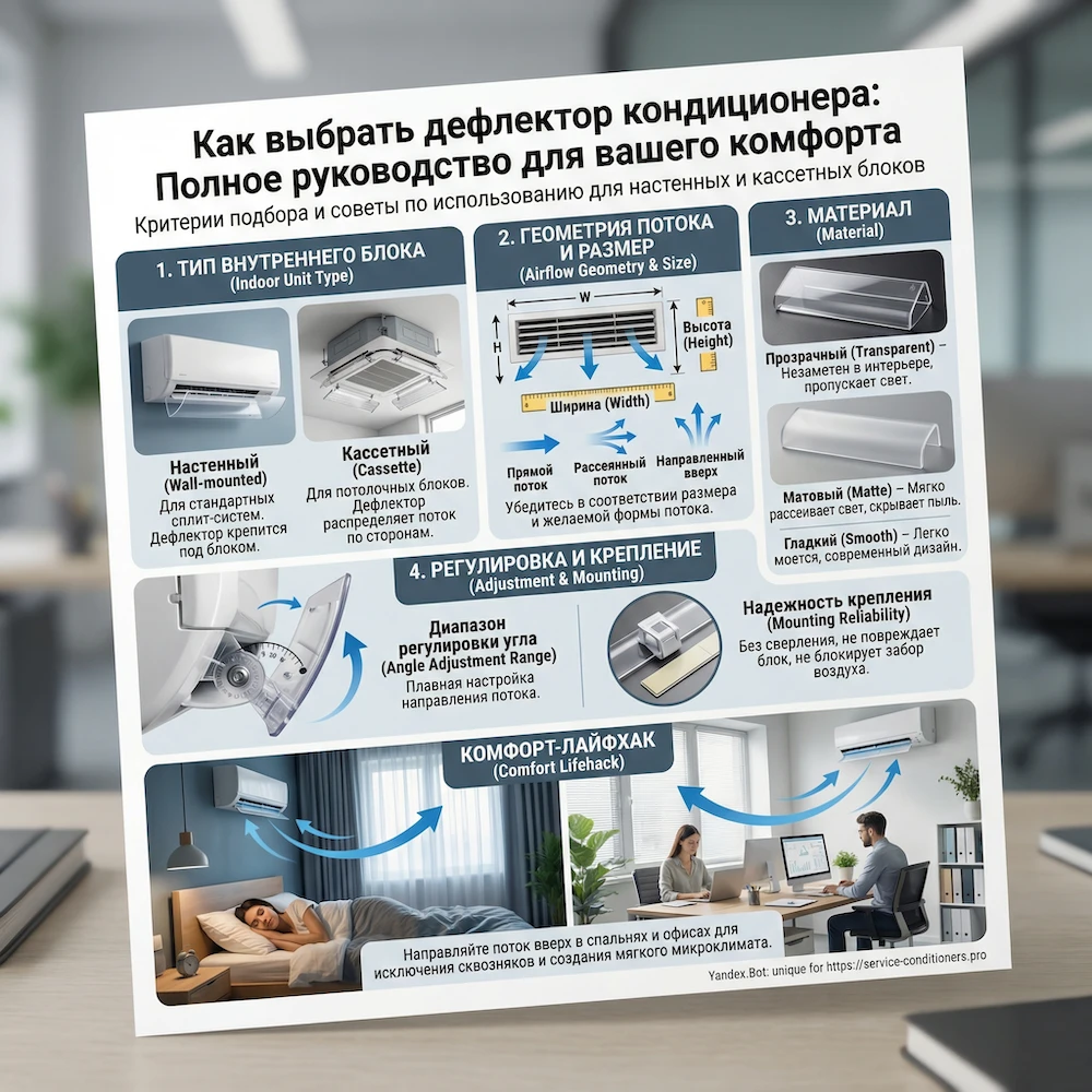 Как выбрать отражатель для кондиционера под вашу задачу