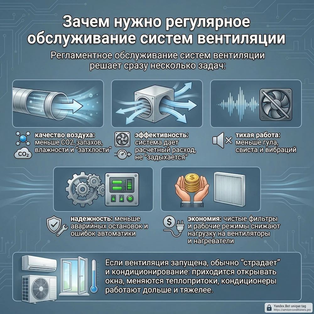 Зачем нужно регулярное обслуживание систем вентиляции