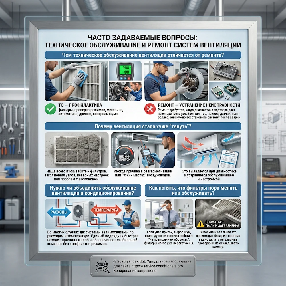 FAQ по обслуживанию вентиляции