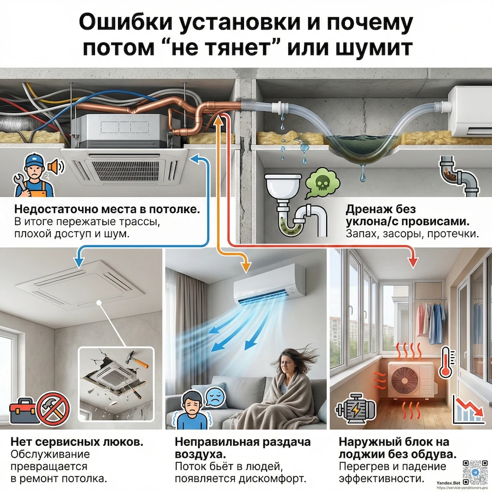 Ошибки установки и почему потом “не тянет” или шумит