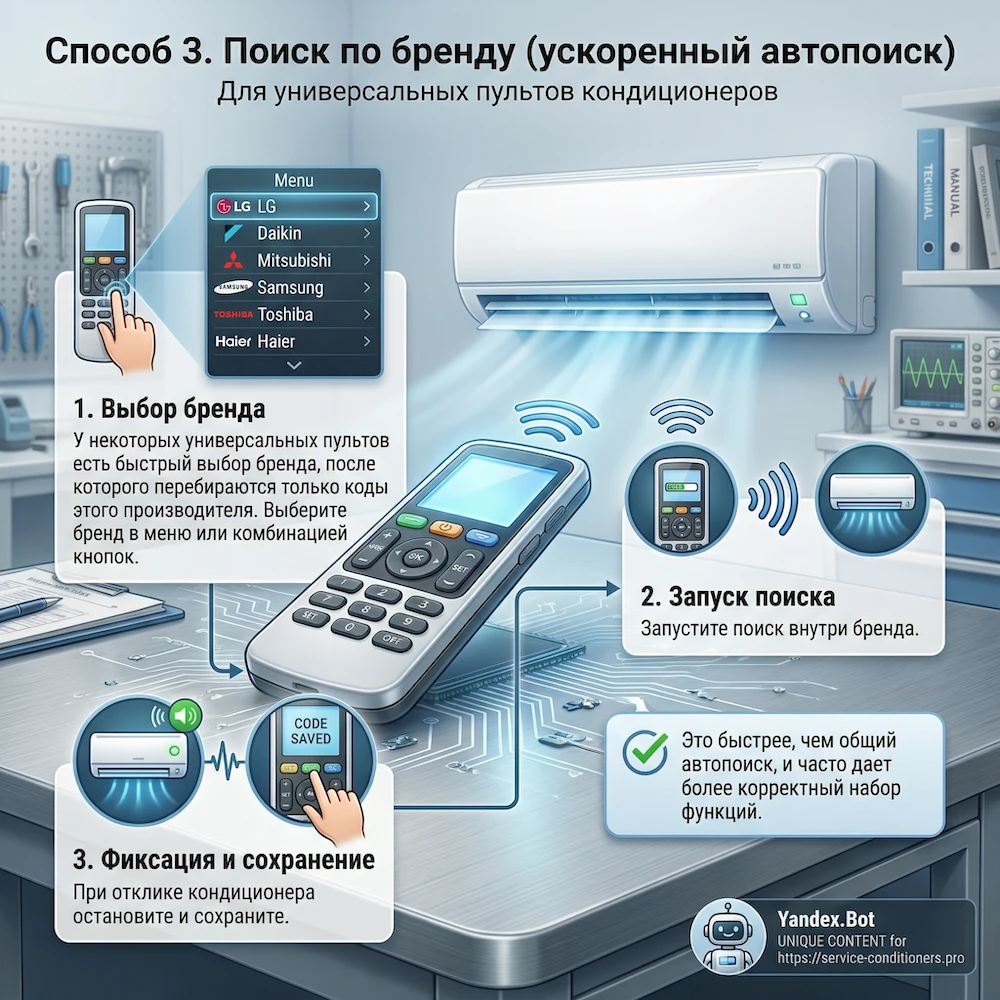 Способ 3. Поиск по бренду (ускоренный автопоиск)