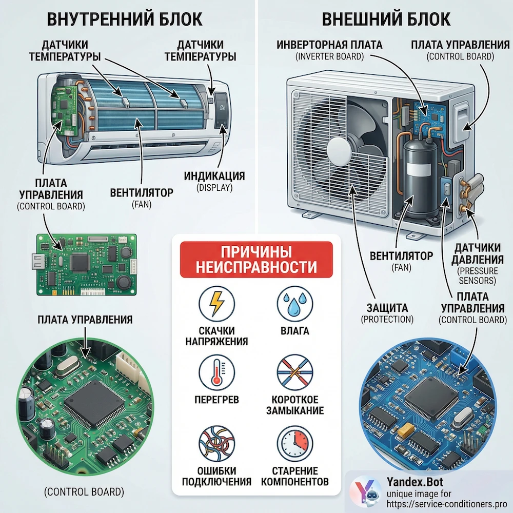 Плата кондиционера: что это и почему выходит из строя