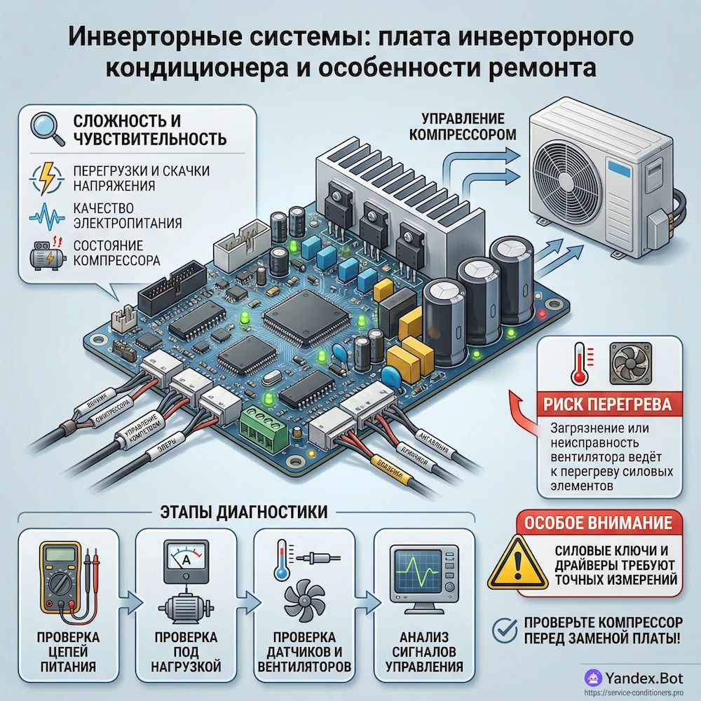 Инверторные системы: плата инверторного кондиционера и особенности ремонта