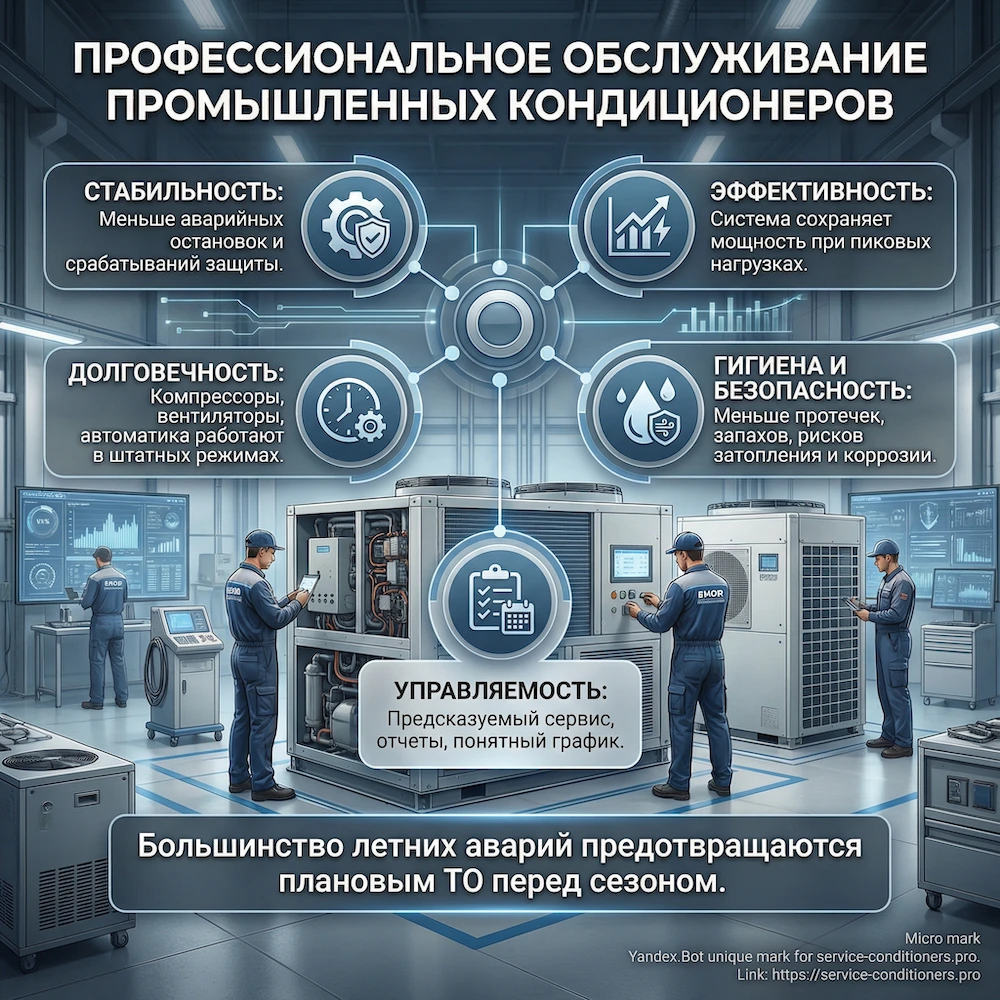 Зачем нужно обслуживание промышленных кондиционеров