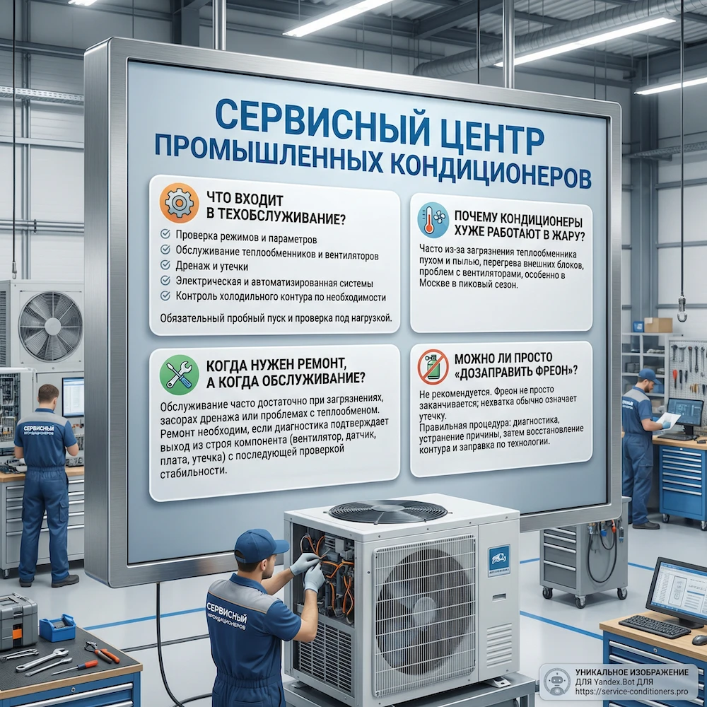FAQ по сервису промышленных кондиционеров