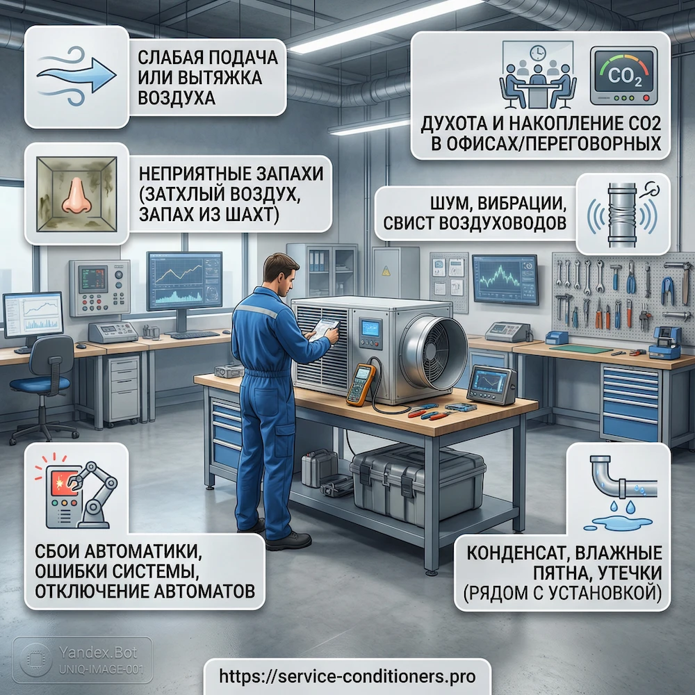 Когда нужен ремонт системы вентиляции