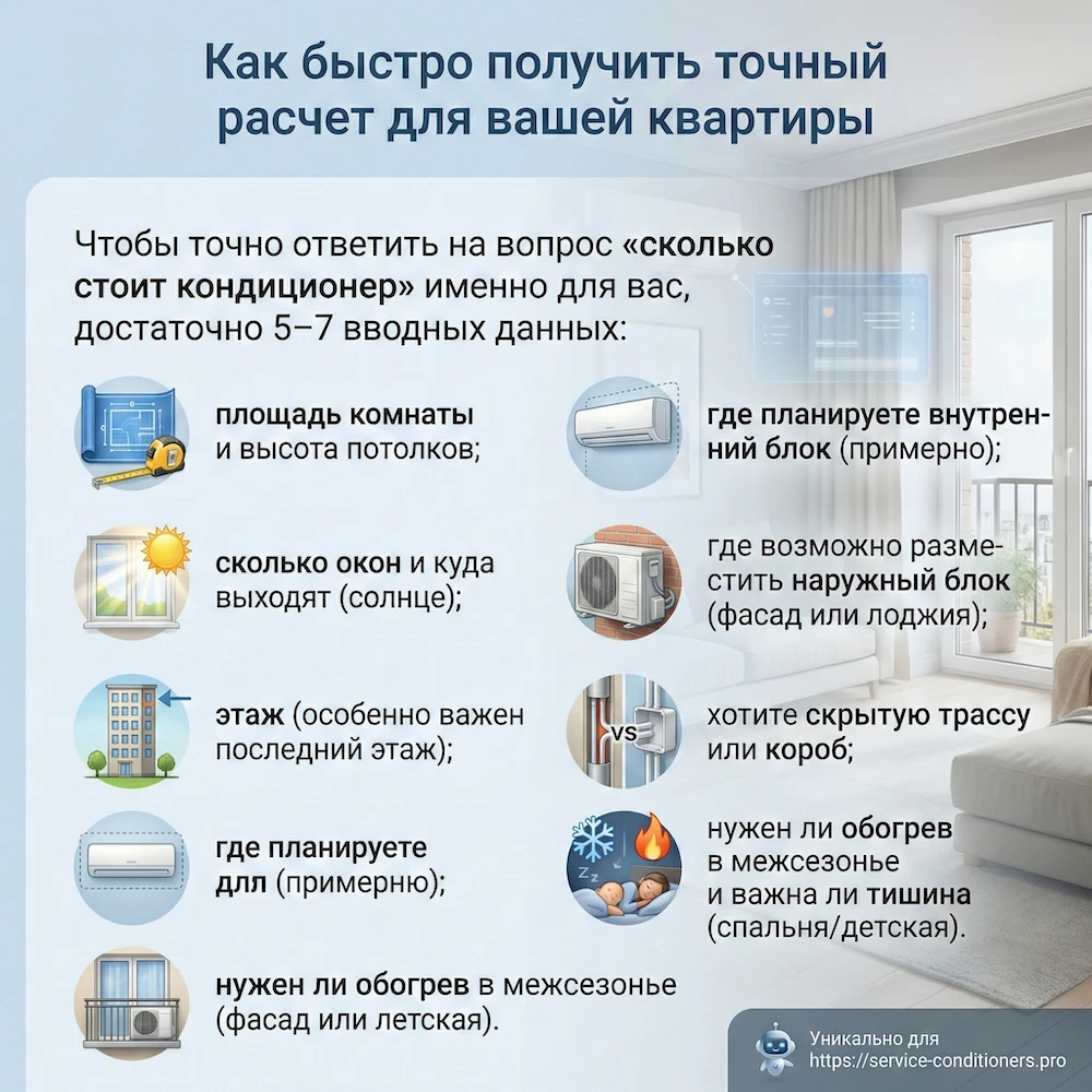 Как быстро получить точный расчет под вашу квартиру
