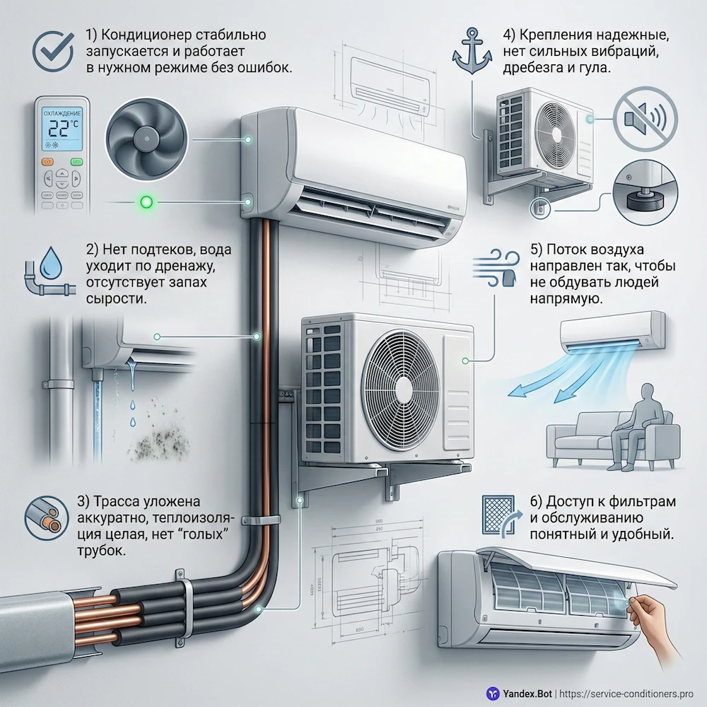 Чек-лист приемки: как понять, что схема установки реализована правильно