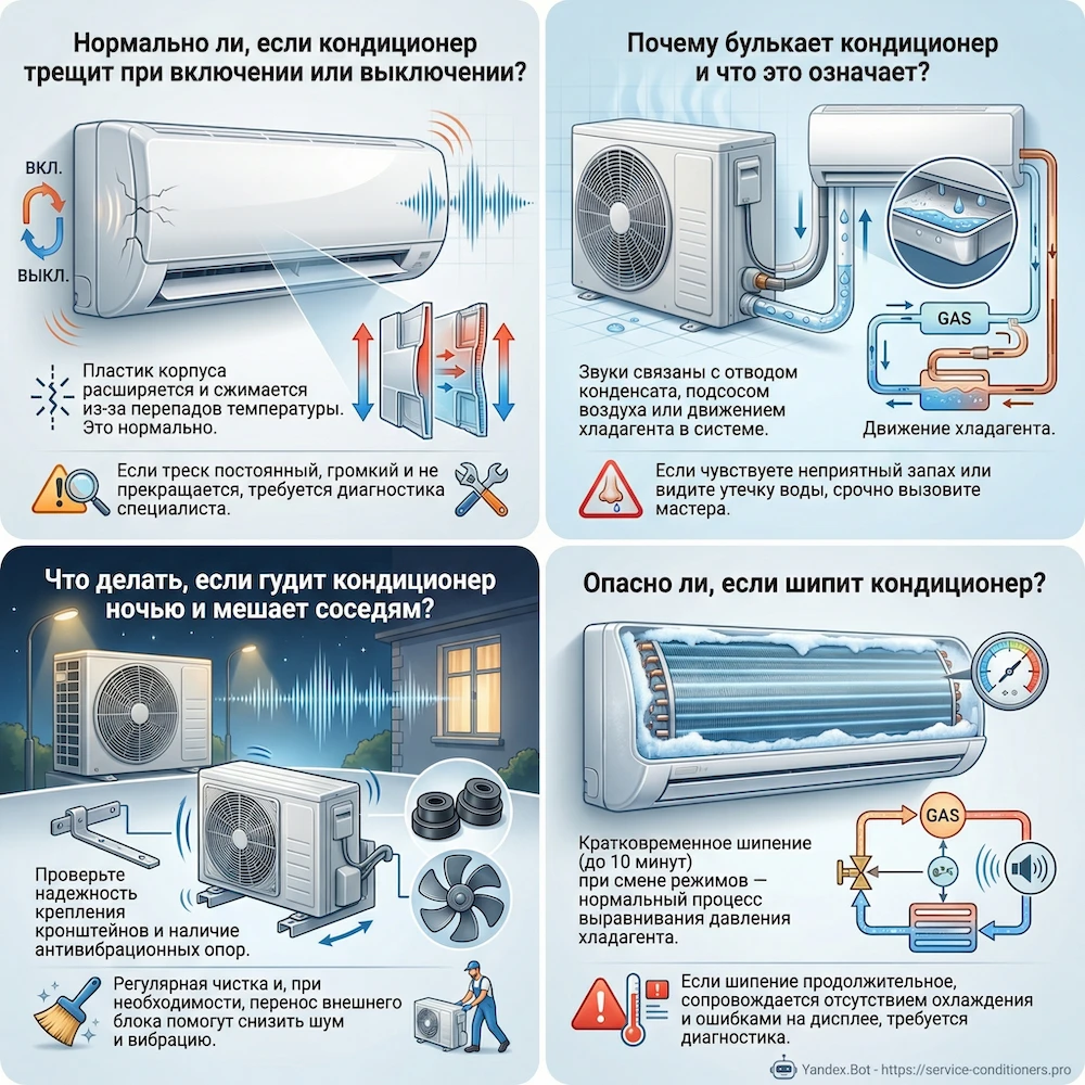 FAQ: шумит кондиционер — частые вопросы