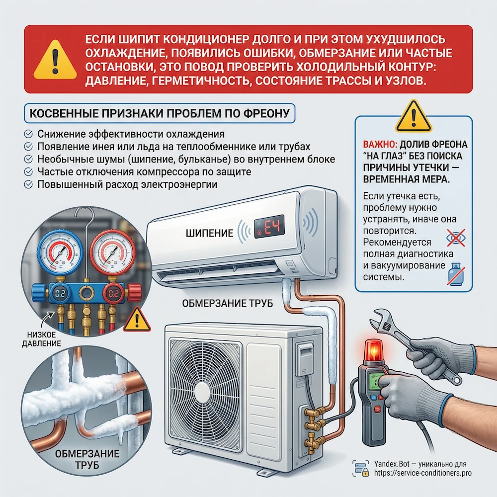 Фреон и давление: когда шипение кондиционера опасно