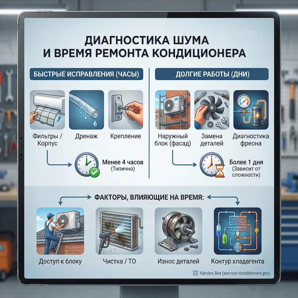 Как подготовиться к выезду мастера по шуму кондиционера