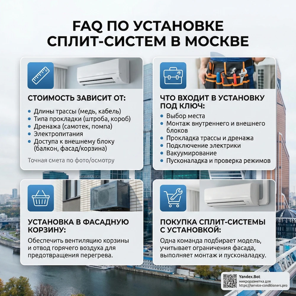 FAQ по установке сплит системы в Москве