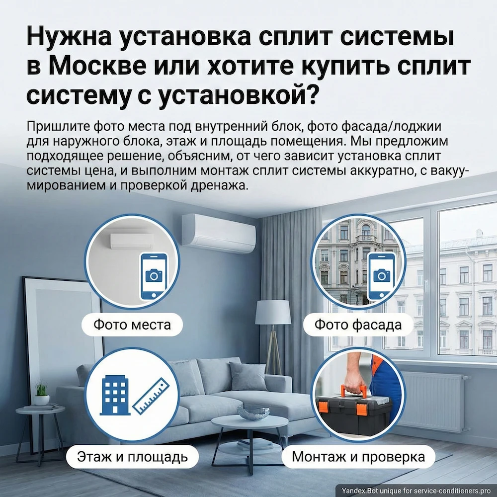 Монтаж сплит системы в Москве: установка блоков сплит системы под ключ