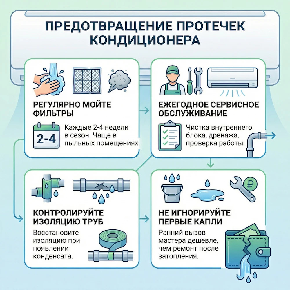 Профилактика: как сделать так, чтобы кондиционер не тек