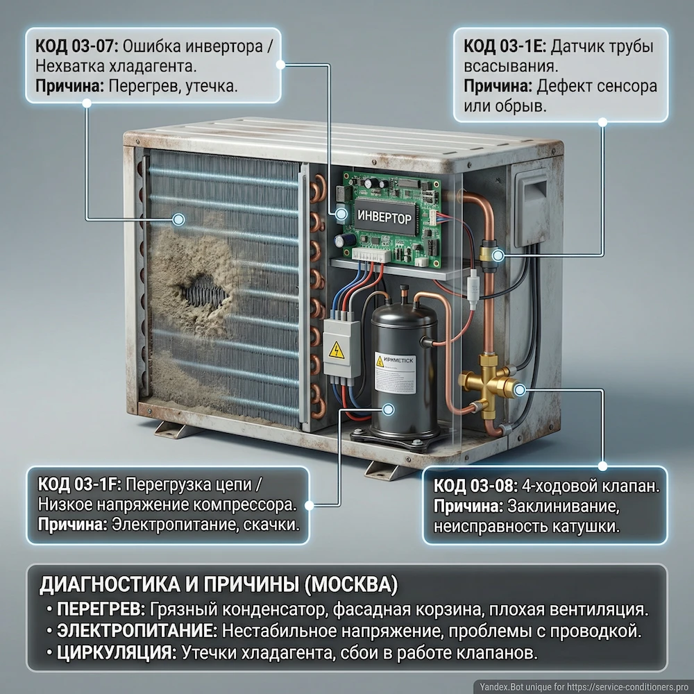 Фреон и контур: 03-07, 03-1E, 03-1F