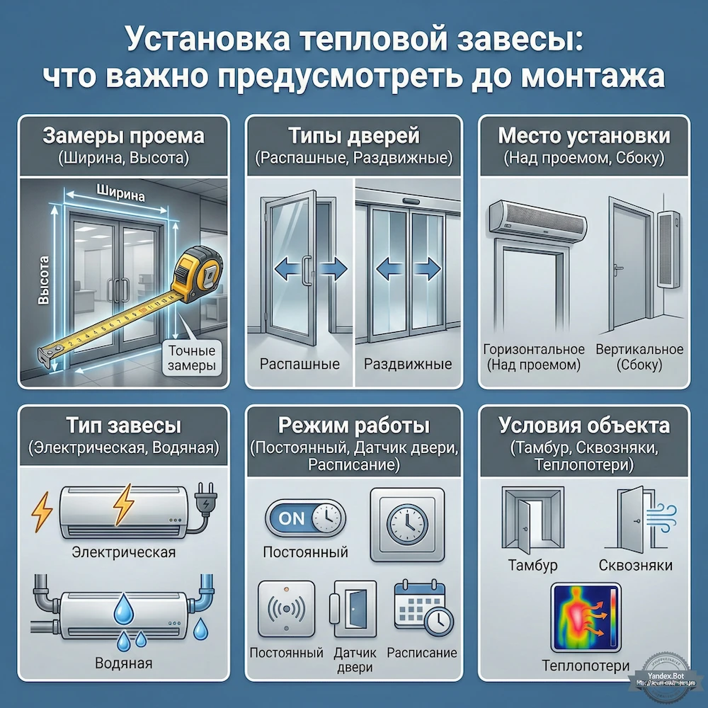 Установка тепловой завесы: что важно предусмотреть до монтажа