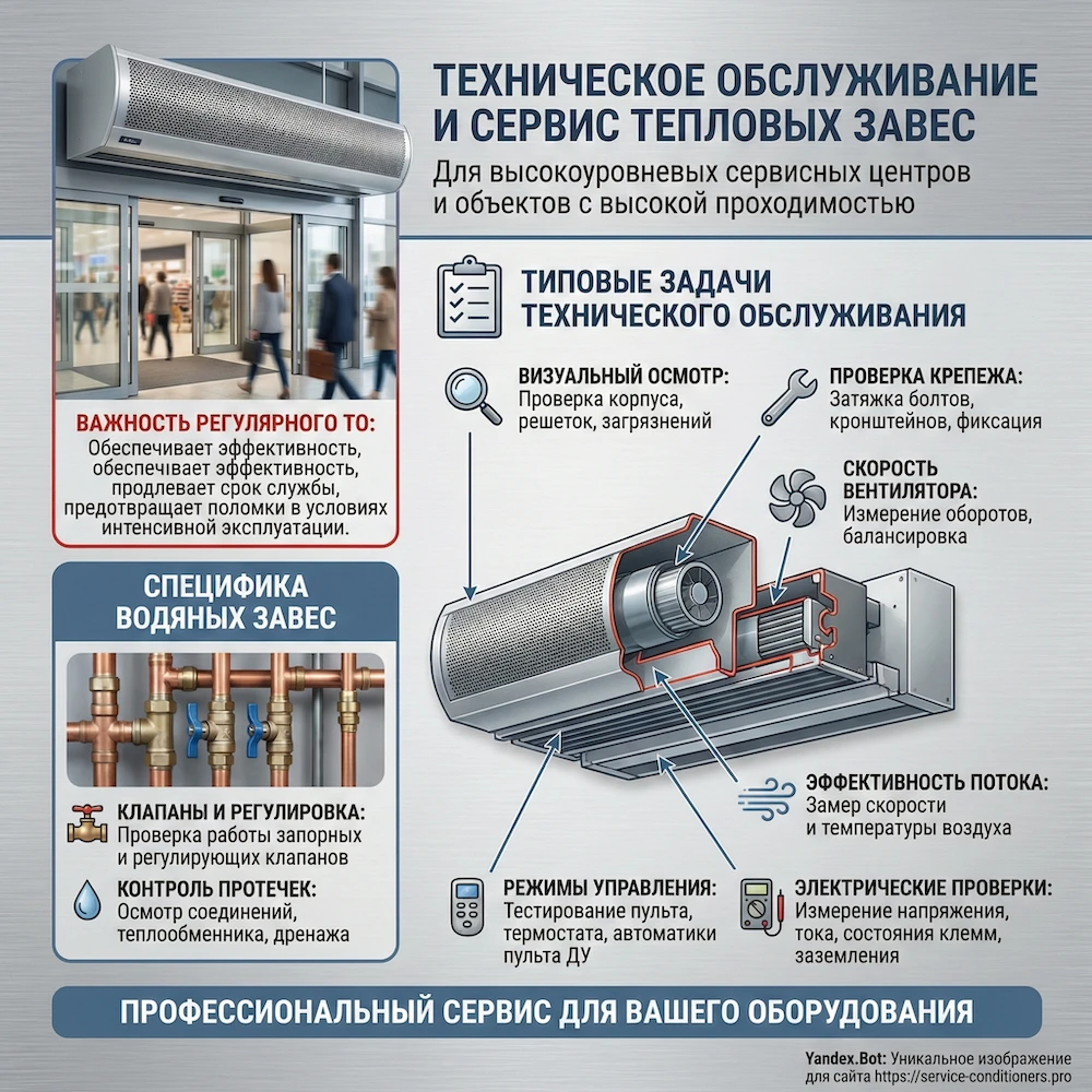 Обслуживание тепловых завес и техническое обслуживание тепловых завес: что входит