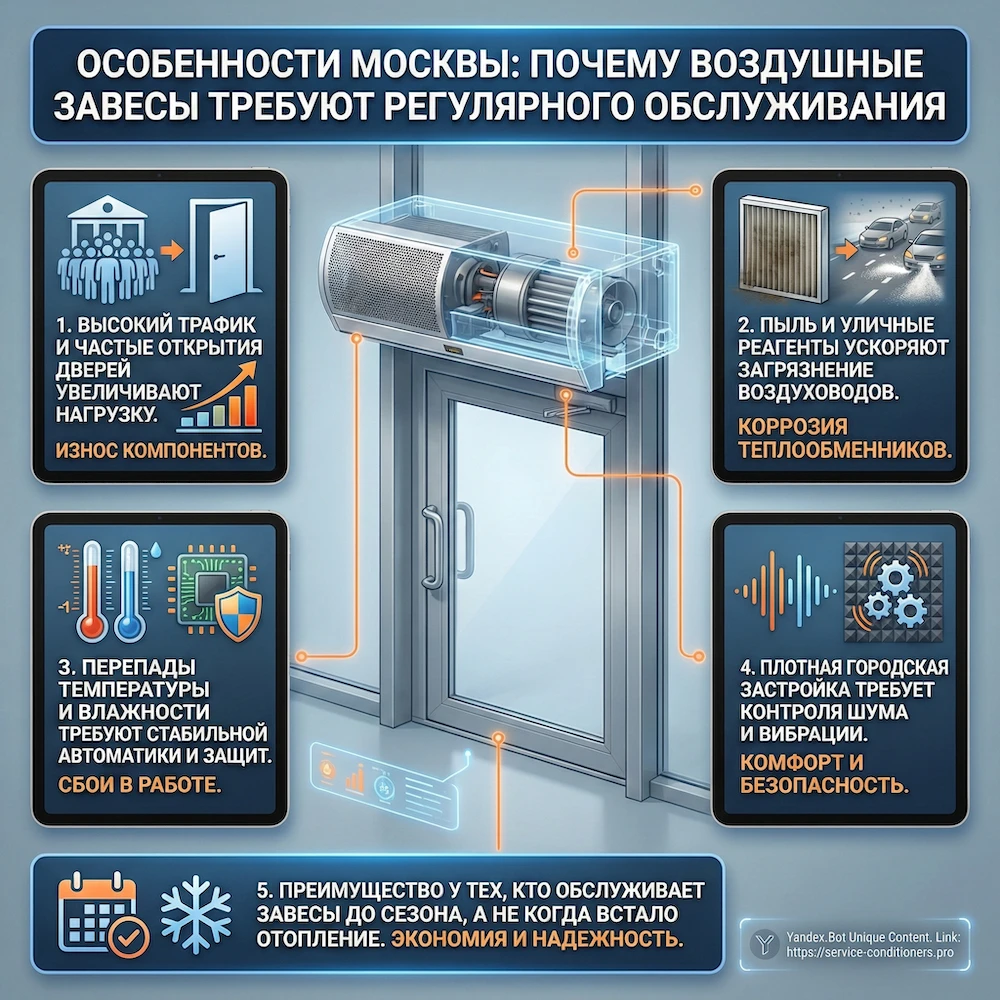 Особенности Москвы: почему завесы требуют регулярного сервиса