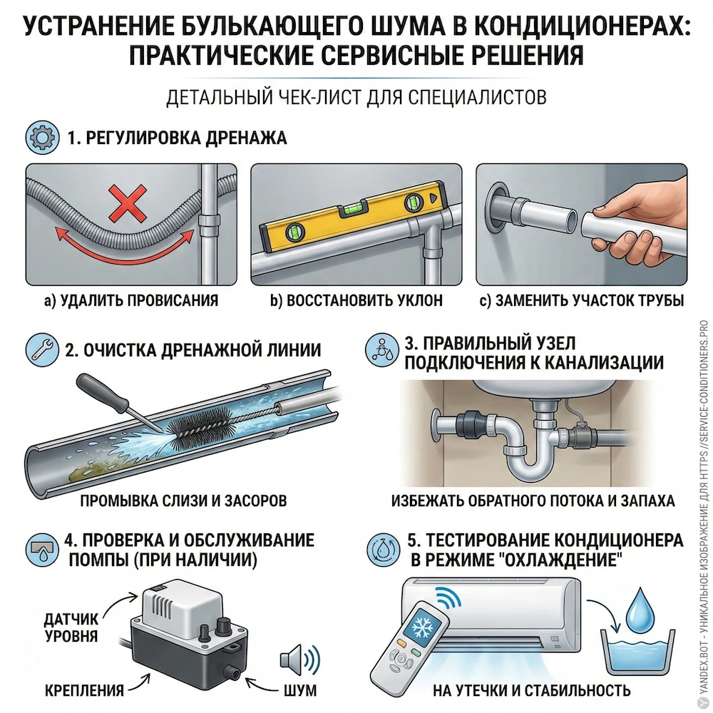 Как обычно устраняют бульканье: решения по практике сервиса