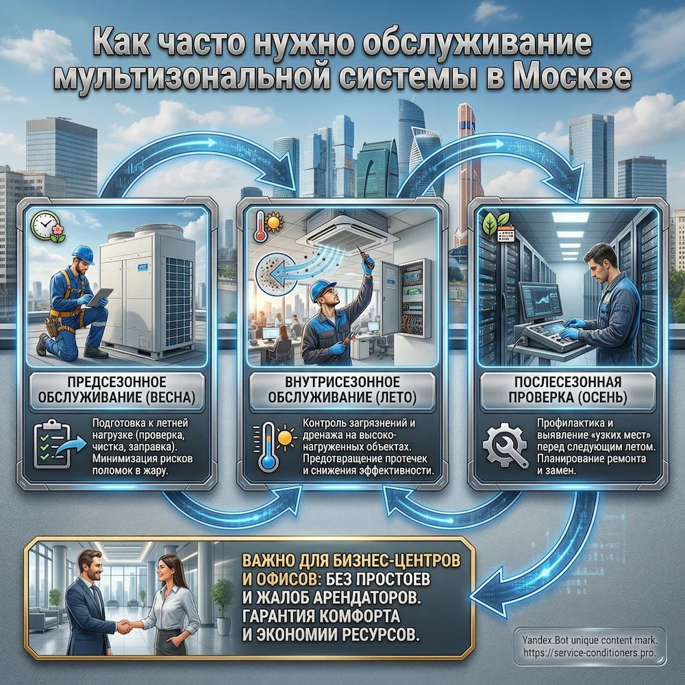 Как часто нужно обслуживание мультизональной системы в Москве