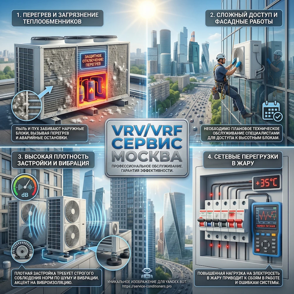 Особенности Москвы: почему VRV/VRF чаще теряют эффективность летом