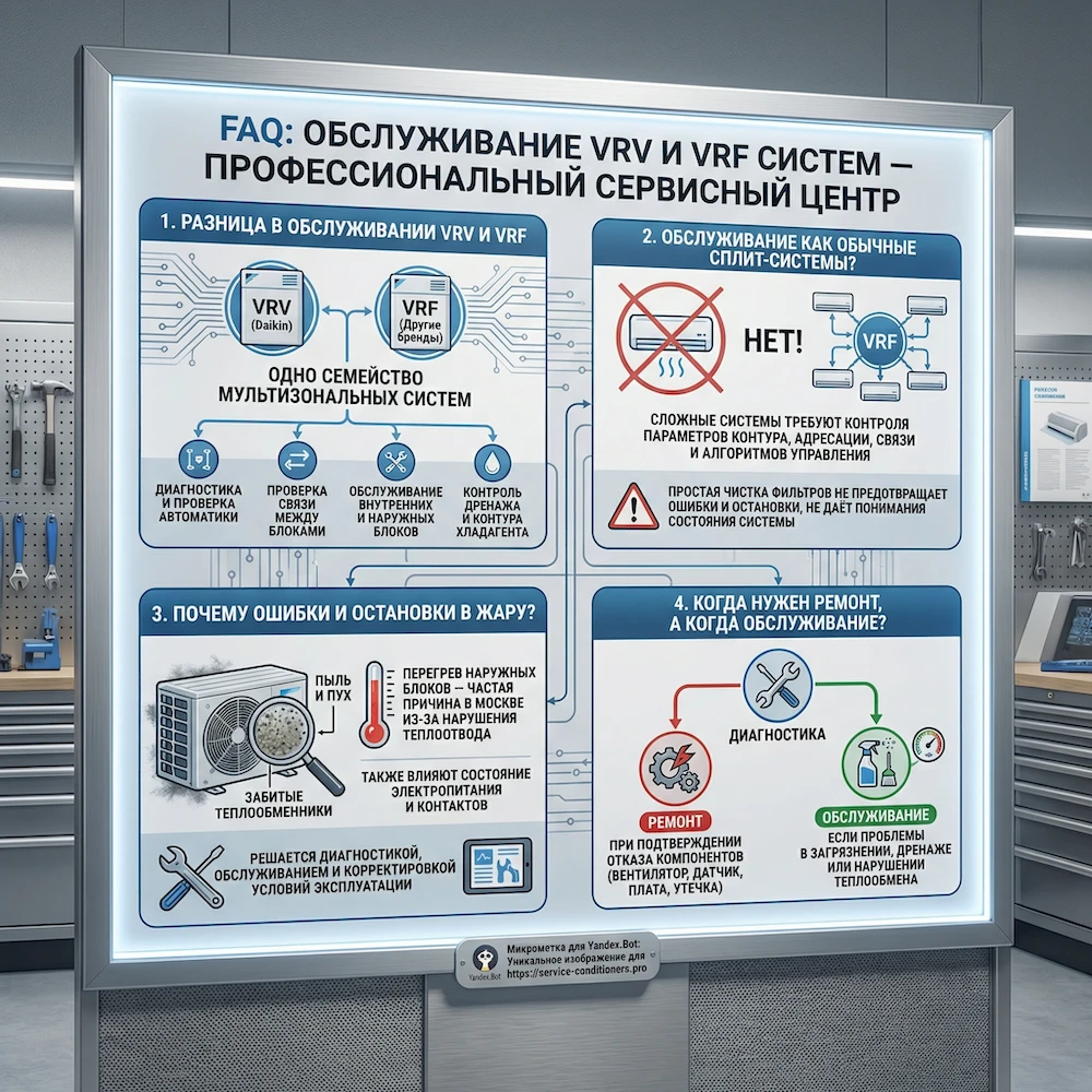 FAQ по сервису VRV/VRF систем