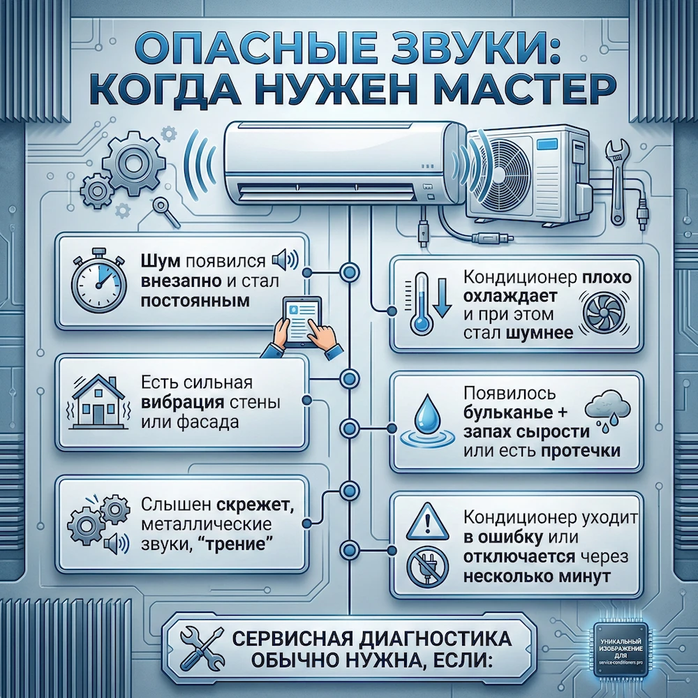Опасные звуки: когда нужен мастер для ремонта кондиционера