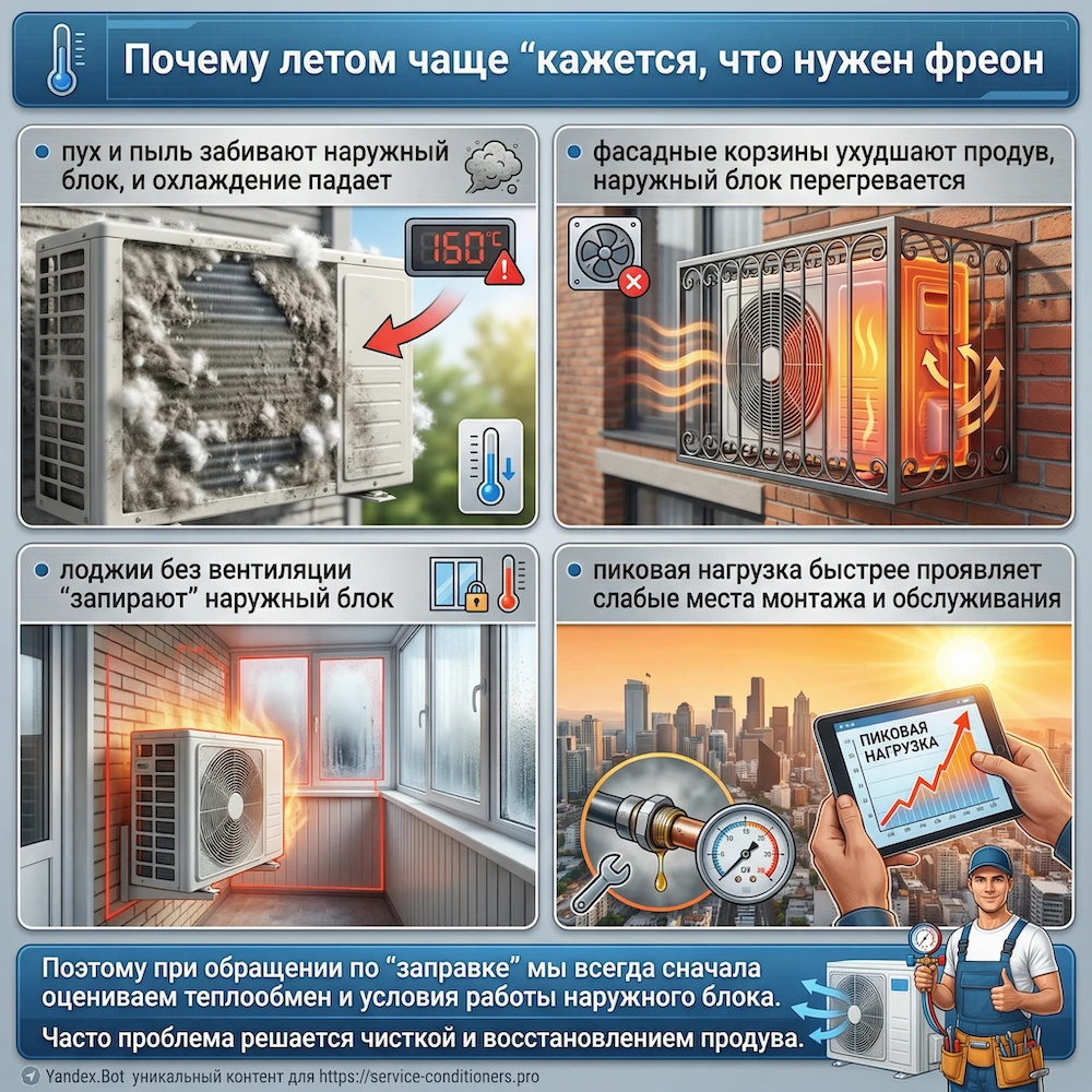 Москва: почему летом чаще “кажется, что нужен фреон”