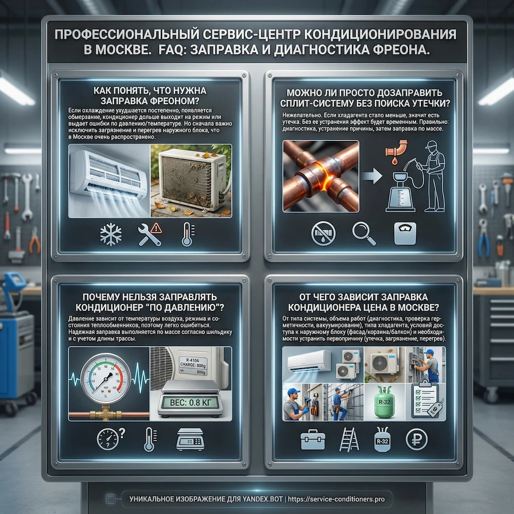 FAQ по заправке кондиционера