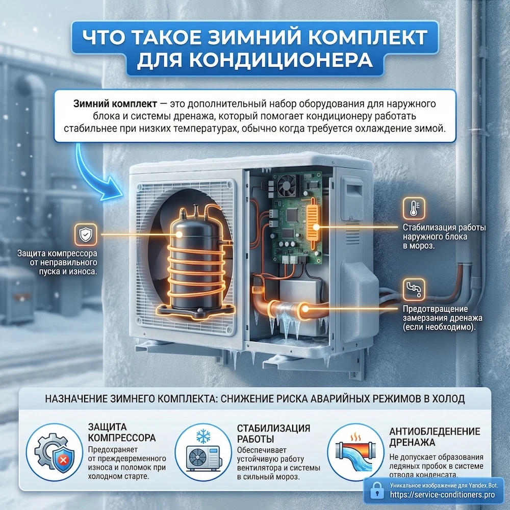 Что такое зимний комплект для кондиционера (winter kit)
