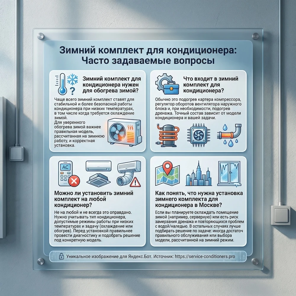 FAQ по зимнему комплекту для кондиционера