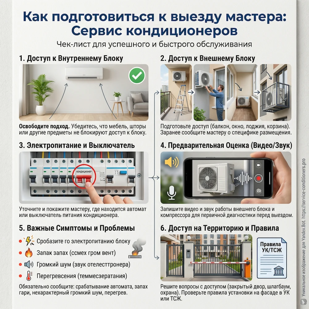 Как подготовиться к выезду мастера по компрессору кондиционера в Москве