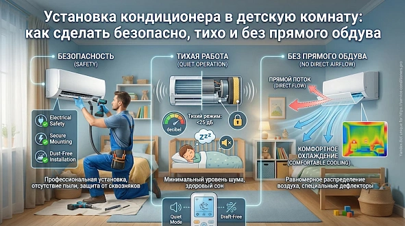 Установка кондиционера в детскую комнату