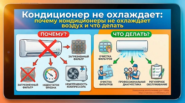 Кондиционер не охлаждает