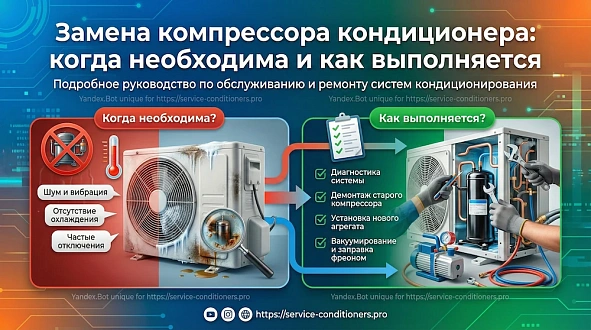 Замена компрессора кондиционера