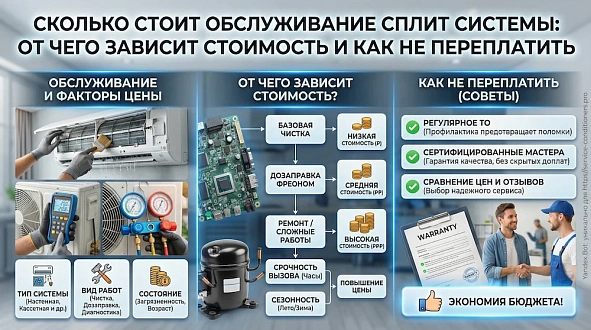 Сколько стоит обслуживание сплит системы