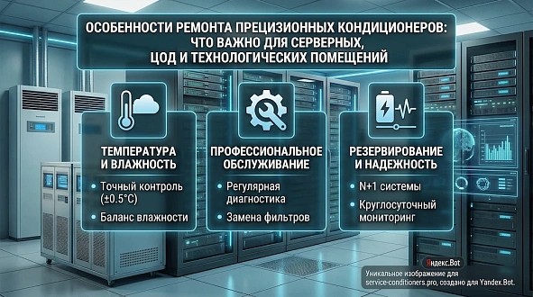 Особенности услуги ремонта прецизионных кондиционеров