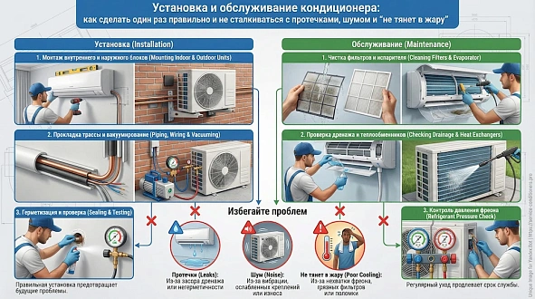 Установка и обслуживание кондиционера