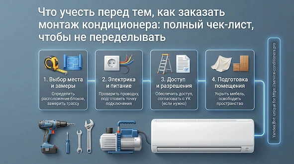 Что учесть перед тем, как заказать монтаж кондиционера
