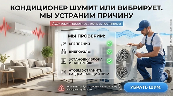 Кондиционер шумит или вибрирует