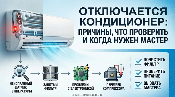 Отключается кондиционер