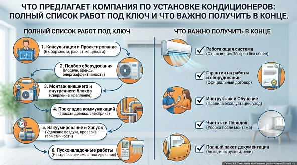 Какие услуги предлагает компания по монтажу кондиционера