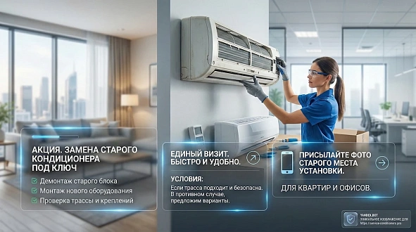 Замена старого кондиционера под ключ