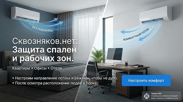 Антисквозняк для спальни и рабочих мест