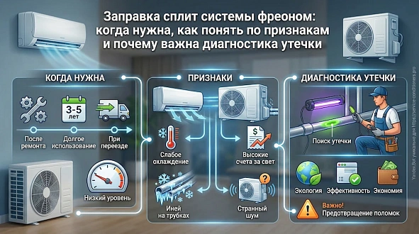 Заправка сплит системы фреоном
